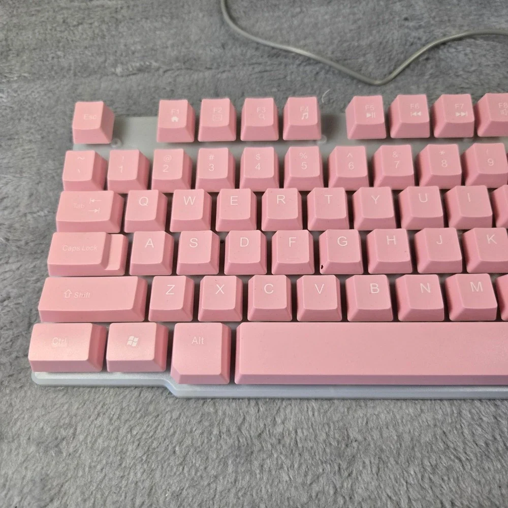 Sarina Gamer Girl LED Gaming Keyboard Pink‎ White Wired USB SA-PC4-PNK Works